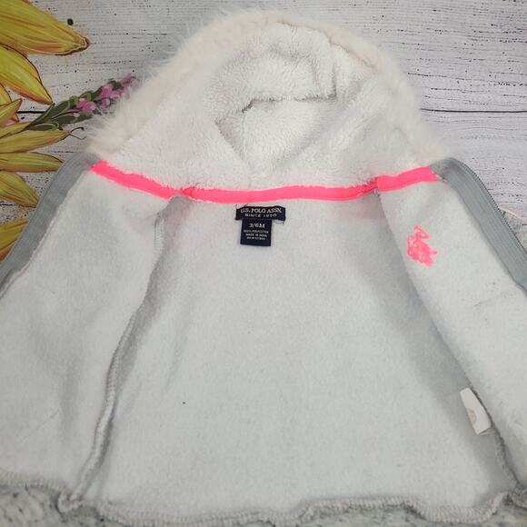 U.S. Polo Association Baby Girl Hooded Jacket Size 3-6 Months - Picture 4 of 8